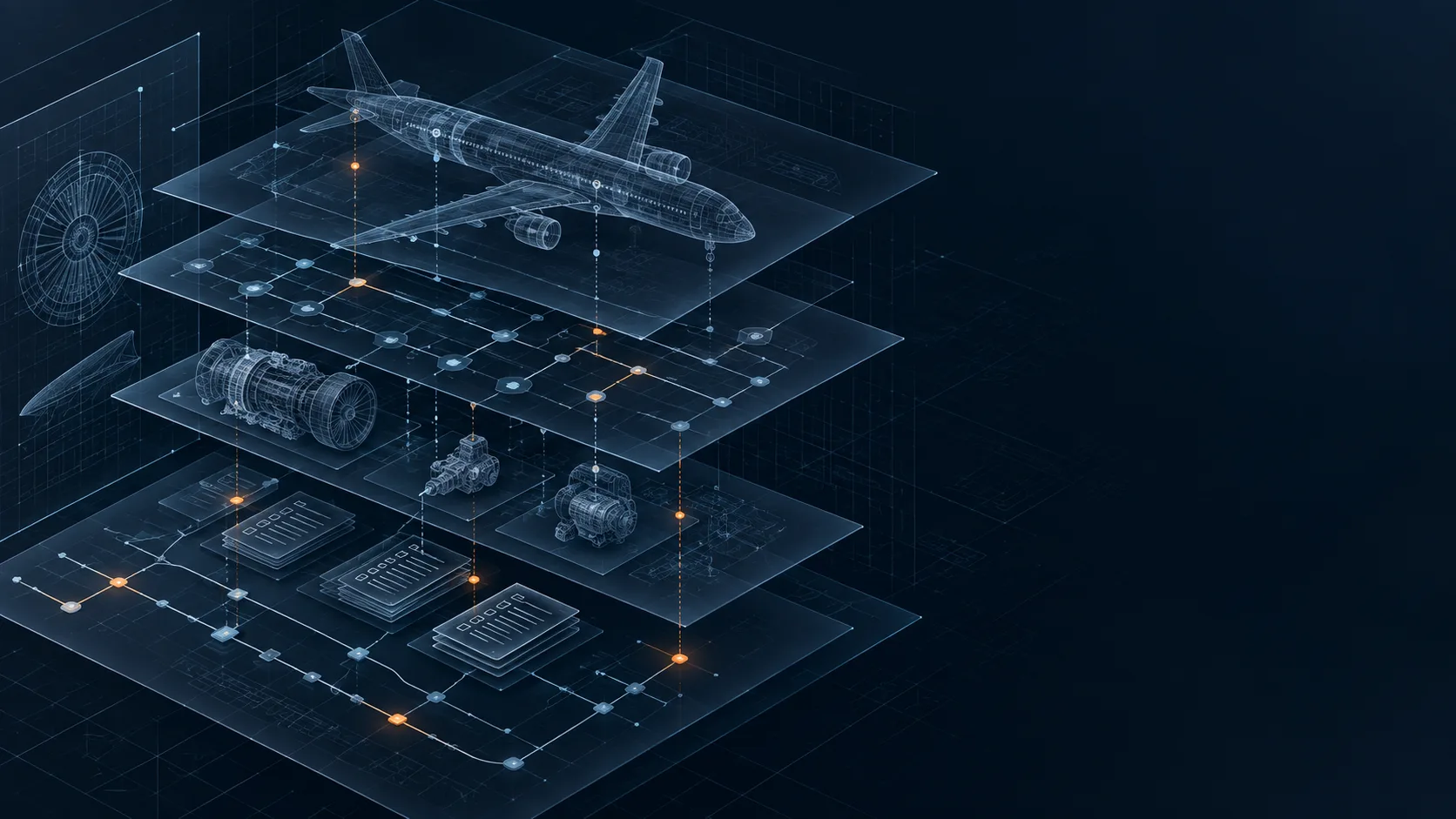 Illustration of connected digital engineering evidence layers
